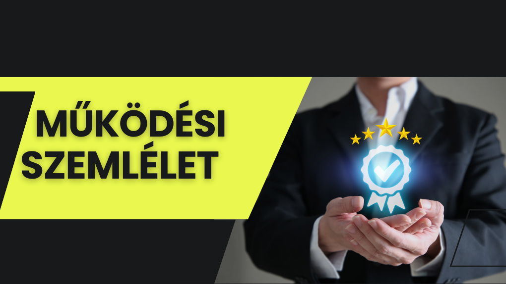 Digitális minősítési jelzés vállalati környezetben a következetes működés és minőségbiztosítás szemléltetésére.