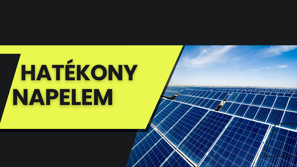 Napelemek modern épületen naplementében az energiahatékonyság és fenntarthatóság ábrázolására.